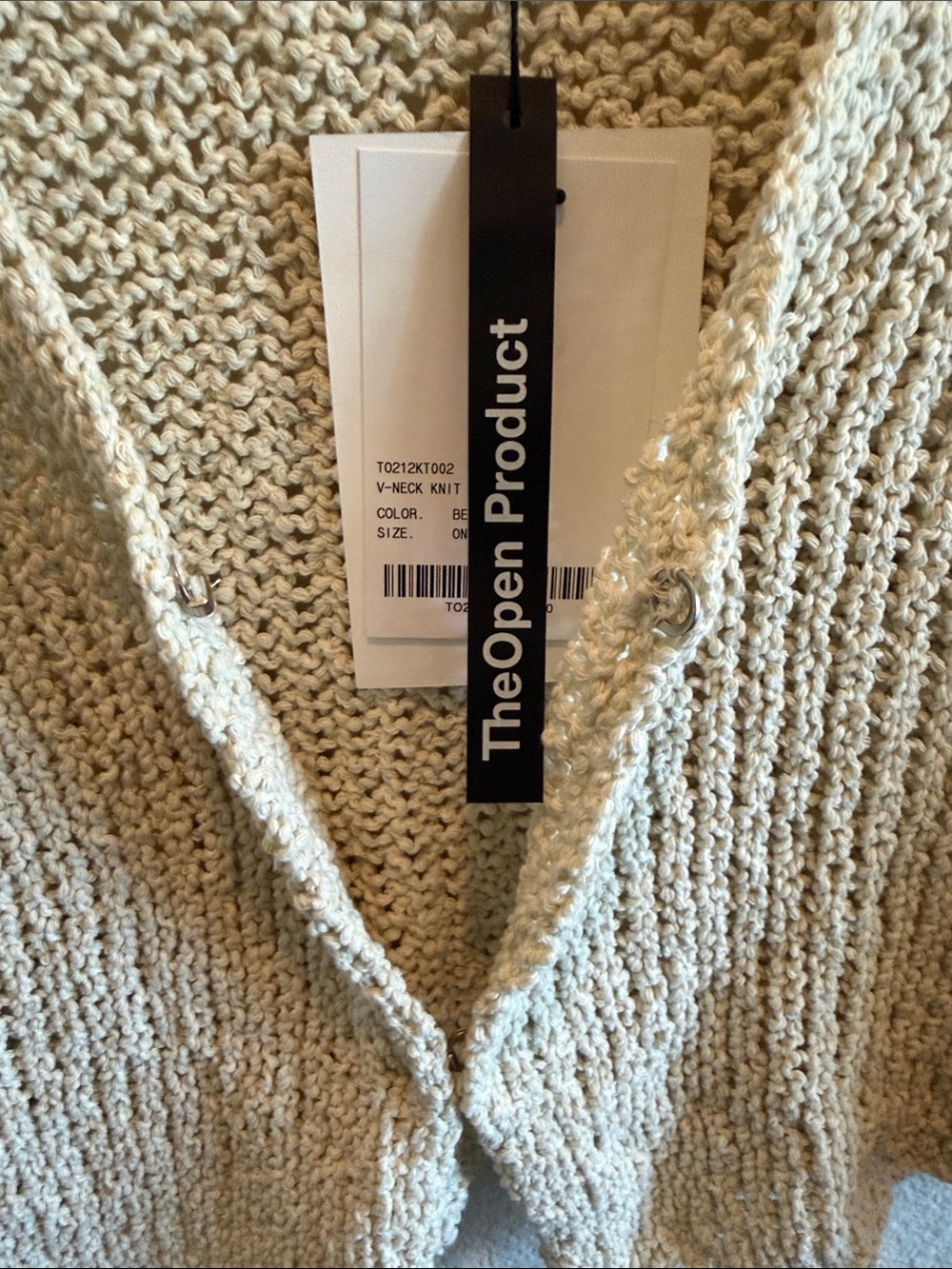 The Open Product Cream Knit Vest - Picture 4 of 5